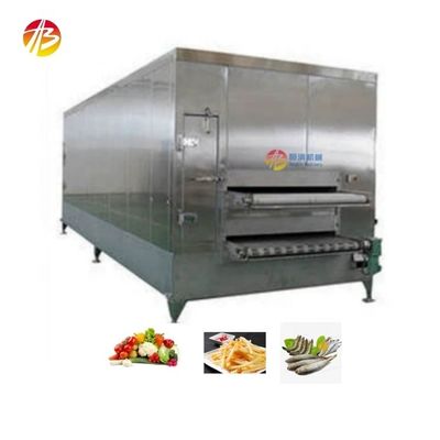 Seafood Freezing Tunnel Machine Hengbin IQF Tunnel Quick Freezer Width of Belt 2000mm