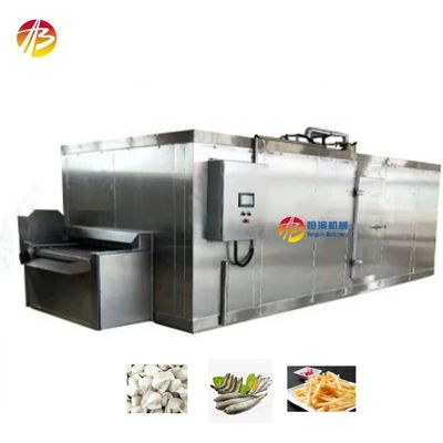 800mm Inlet Tunnel Quick Freezer for Continuous IQF Production of Mixed Vegetables