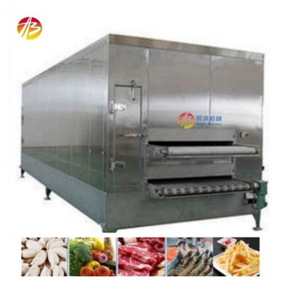 Freeze Fruit Pulp Seafood Industrial Freezer 10-60min Freezing Time 800mm Inlet Width