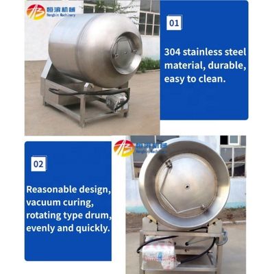 Vacuum Roller Kneading Machine for Meat Fish Processing Capacity 100-150kg/batch