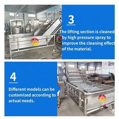 Water-saving Advantage Fruit and Vegetable Bubble Washer for Large-scale Production