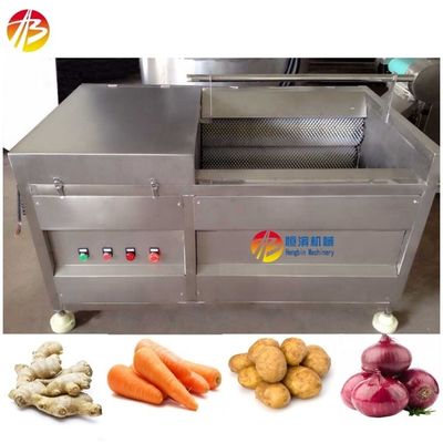 304 Stainless Steel Portable Vegetable Brush Type Washing And Peeling Machine For Yam